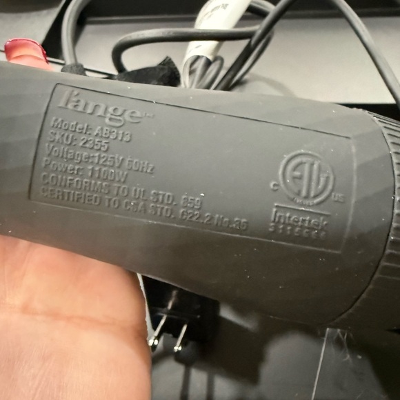 Lange Black Hair Tool L’ange Le Styliste 1100W dryer - Picture 3 of 6